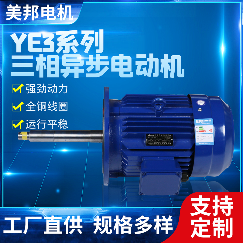泵用电机 YES-132S1-2-5.5KW  B5  长轴